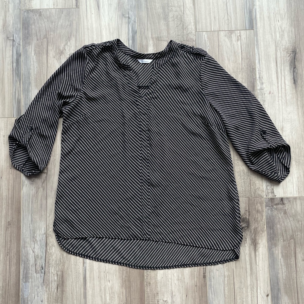 Reitmans Polka Dot Stars 3/4 Sleeve Blouse